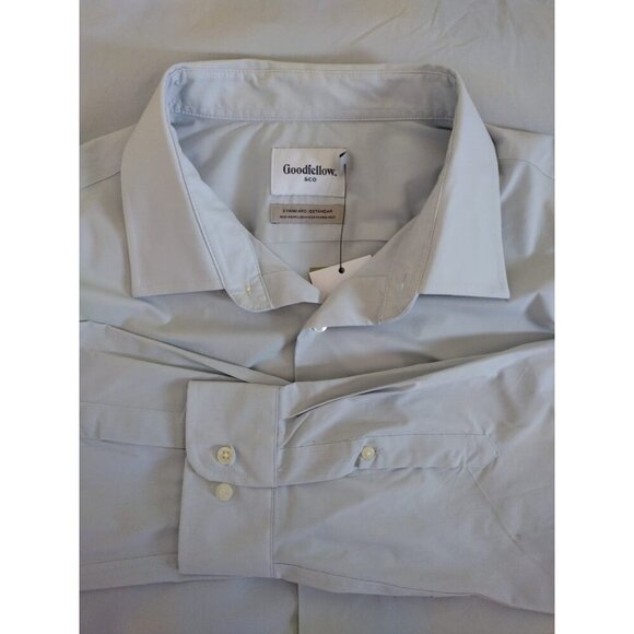 Goodfellow & Co. Men's Light Blue Gray Button-Down Shirt, Size XXL, NWT. - Picture 4 of 10